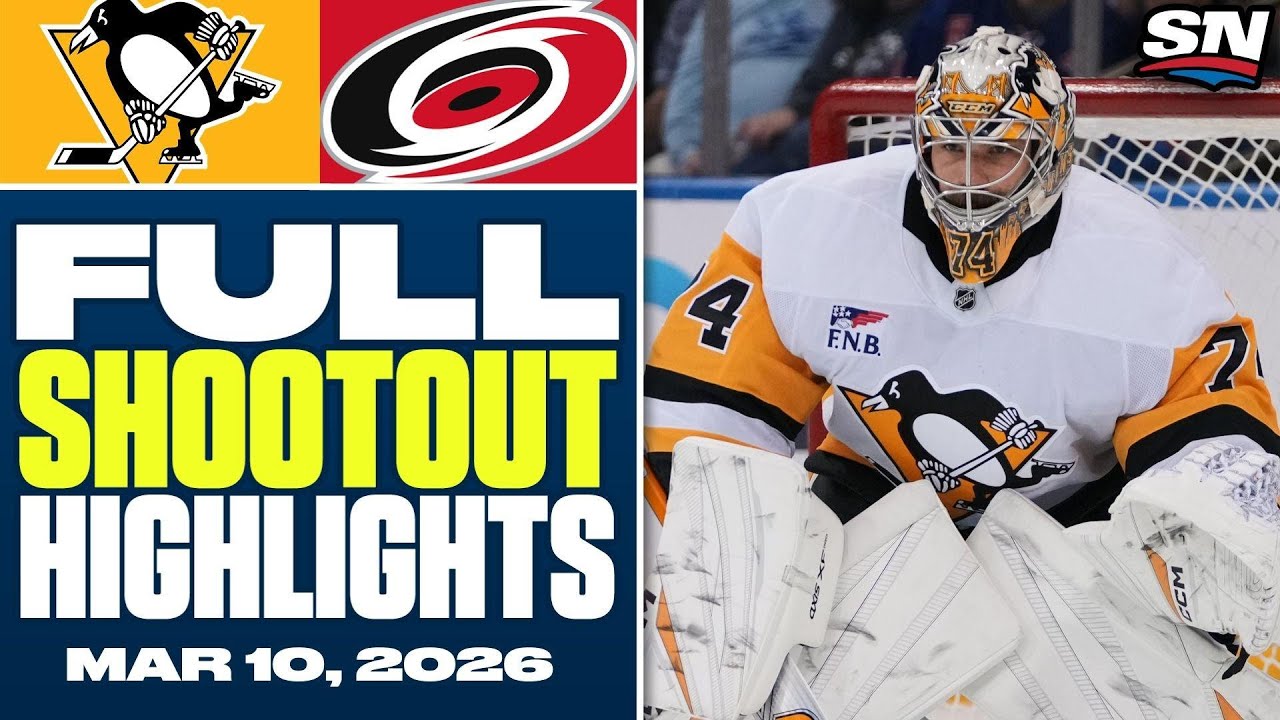 Pittsburgh Penguins at Carolina Hurricanes | FULL Shootout Highlights - March 10, 2026