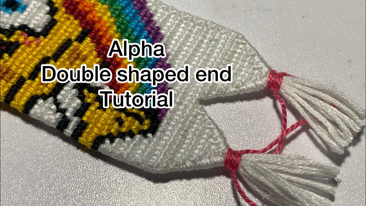 Alpha Double Shaped End Easy friendship bracelet tutorial | CreationsByClaira