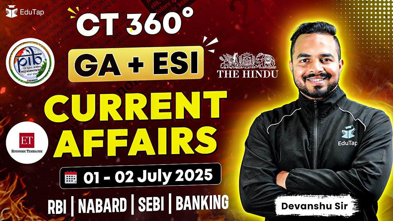 Banking Current Affairs Today |Latest ESI & PIB Current Affairs RBI, NABARD, SEBI General Awareness
