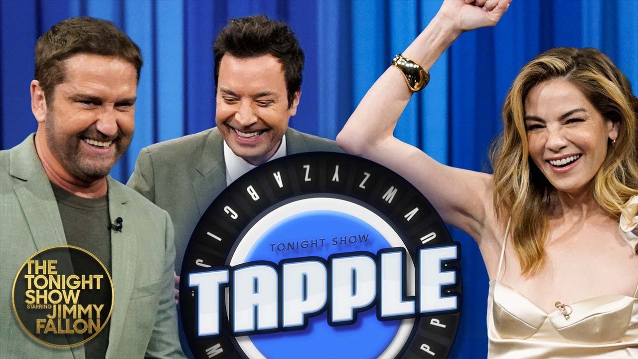 Tapple with Gerard Butler and Michelle Monaghan | The Tonight Show Starring Jimmy Fallon