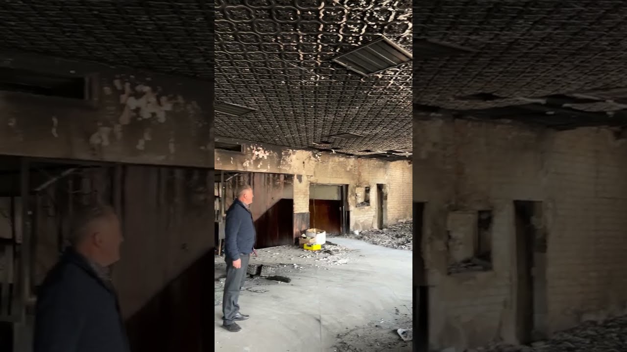 Borova, Ukraine House of Culture destroyed by Russian attacks