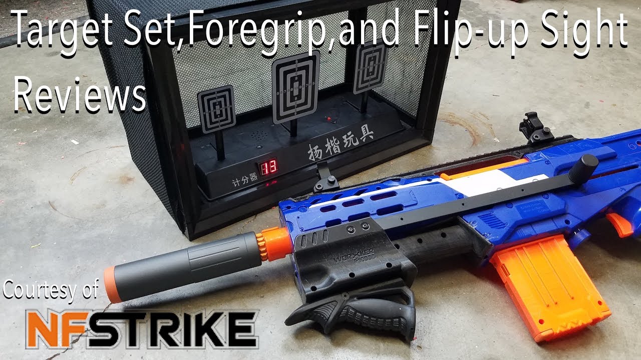 NFStrike Review - Target Set, Foregrip, and Flip-up Sights