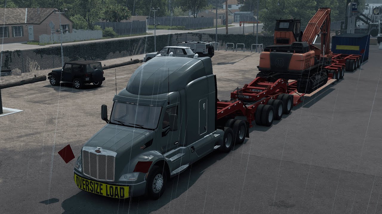 ATS | Heavy Cargo in Rain | Gillette → Casper | No Commentary