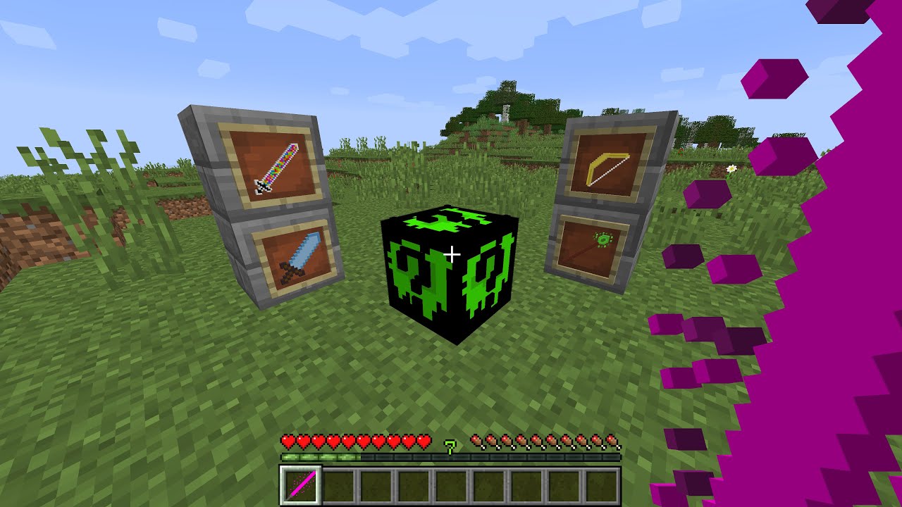 Horror Lucky Block MOD in Minecraft