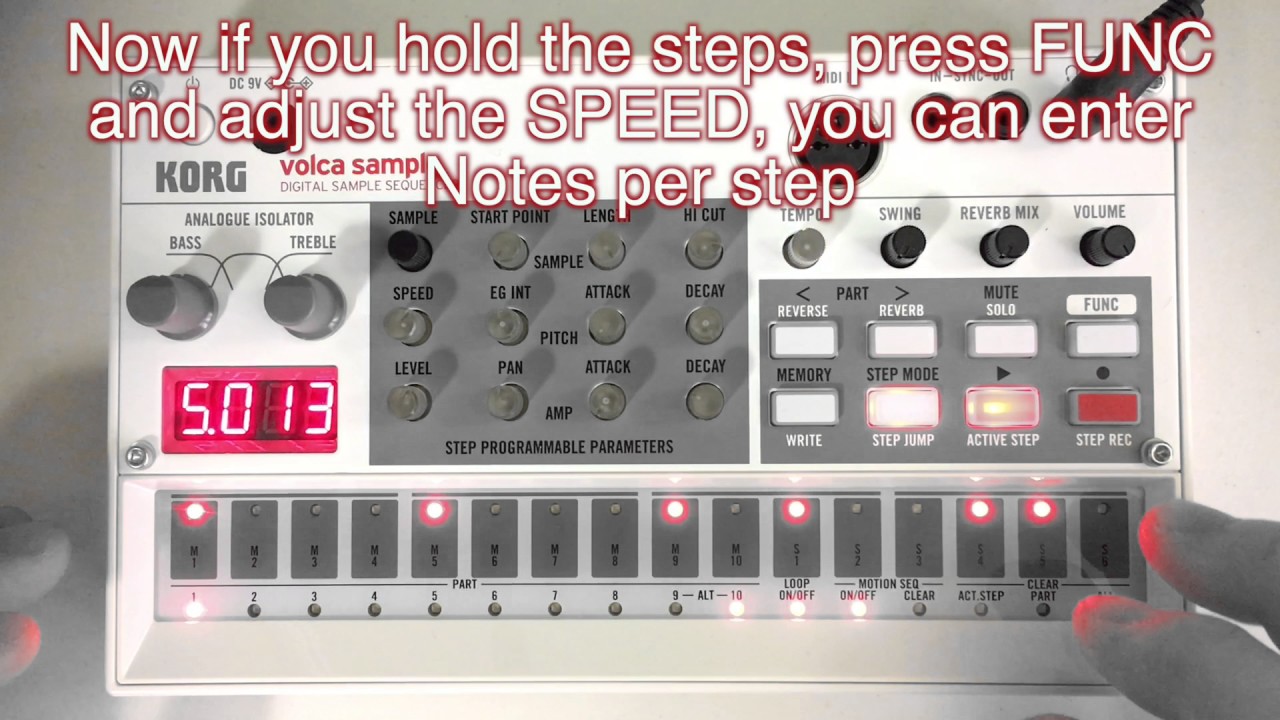 Volca Sample as a synth using single cycle waveforms