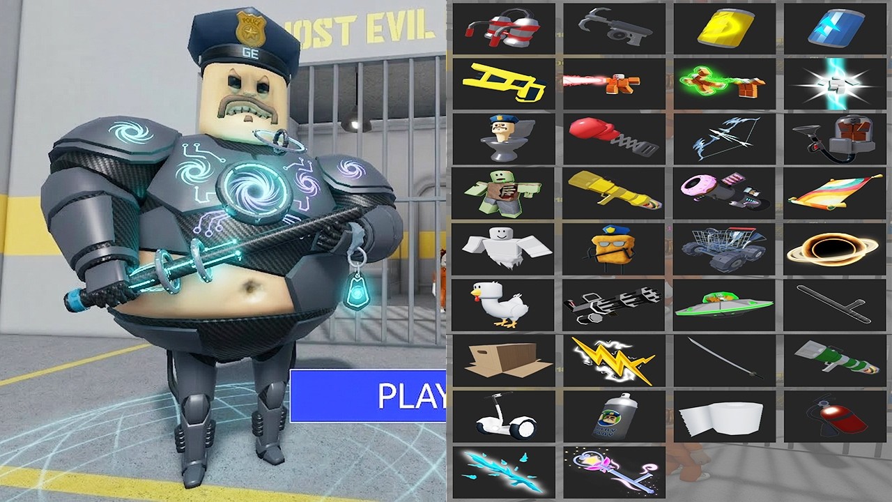 All Items Unlocked BARRY'S PRISON RUN OBBY HARD MODE - Roblox New Update All Morphs Full Gameplay