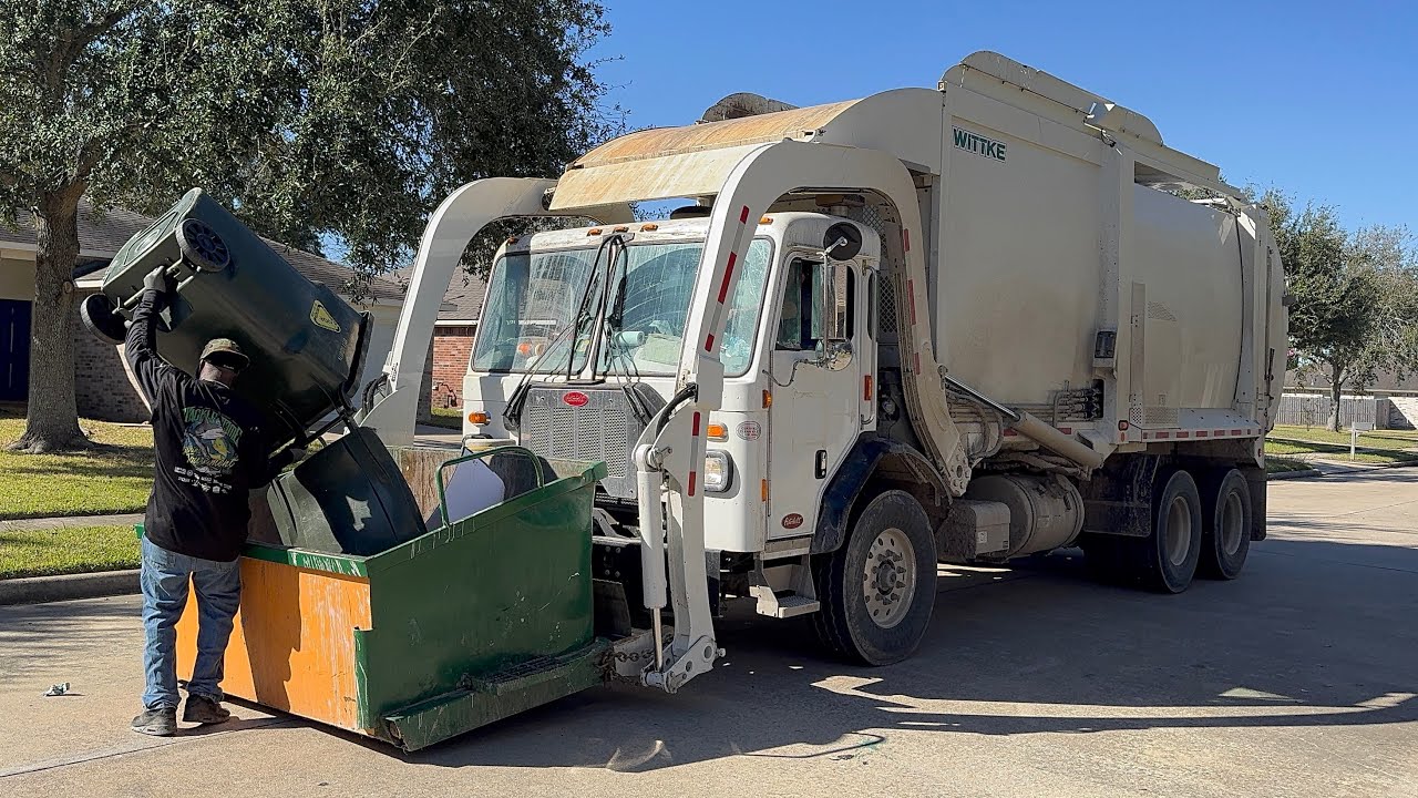 Decker Dispose-All: Peterbilt 520 Wittke Superdury Carry Can Garbage Truck