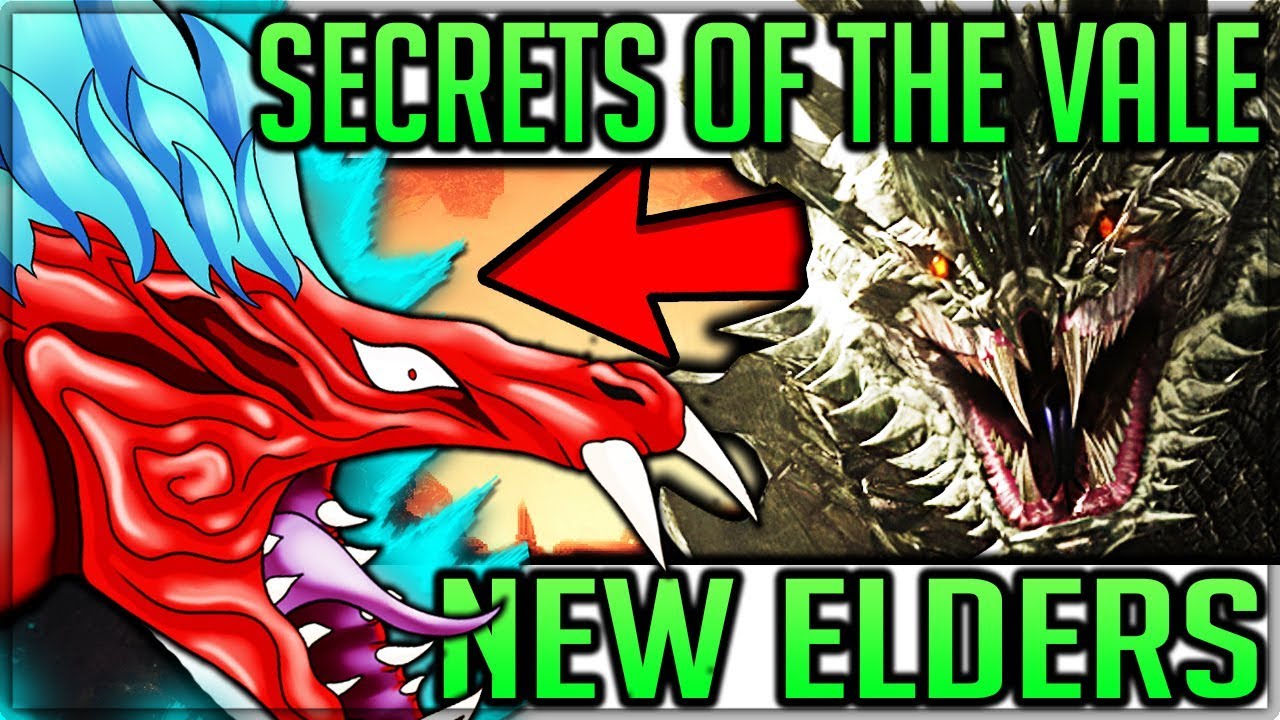 Blue Fire Odogaron + Mile Long Elder Dragon - Rotten Vale Secrets - Monster Hunter World! (Lore/Fun)