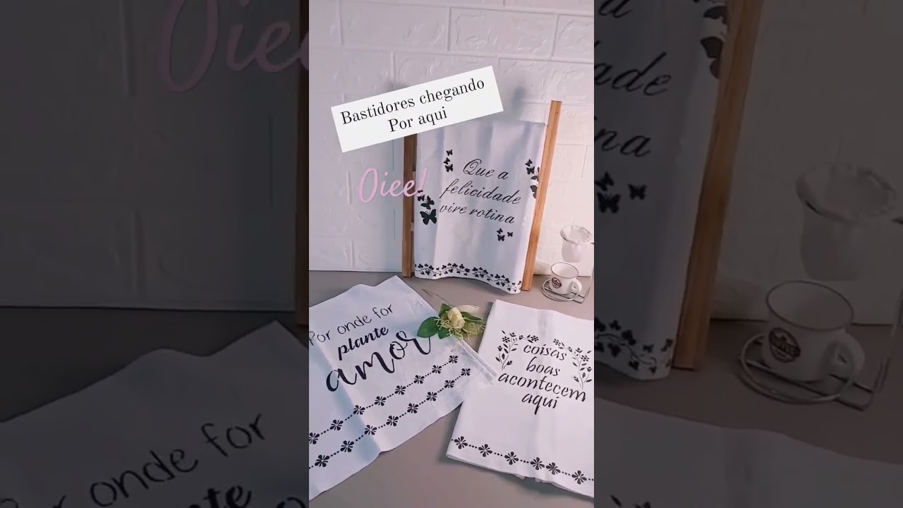 E olha esse trio minimalista! 😍 #pinturaemtecido #panosdeprato #estencil #panodepratominimalista