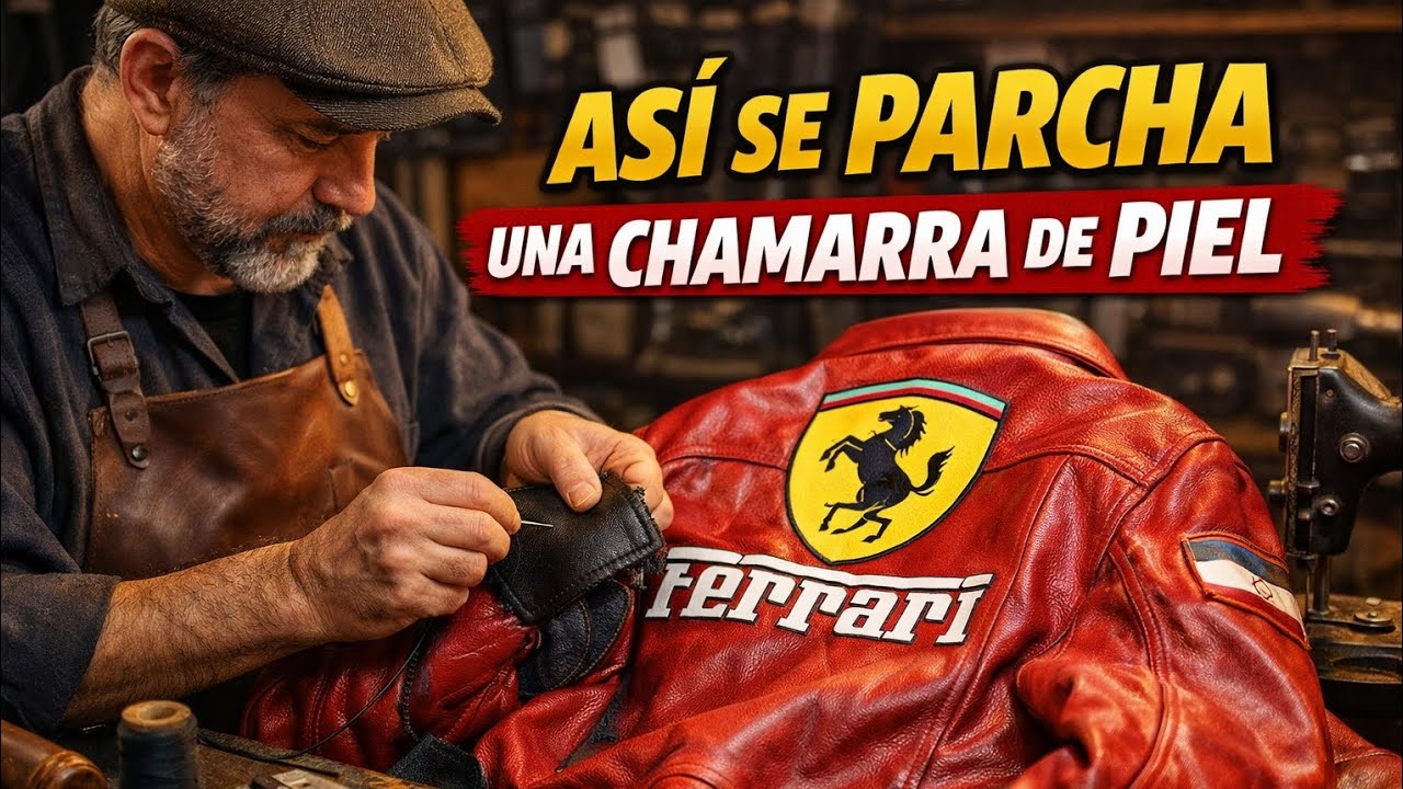 Cómo PONER CORRECTAMENTE un PARCHE 🪛 a tu CHAMARRA de PIEL ROTA 🧥⛓️‍💥
