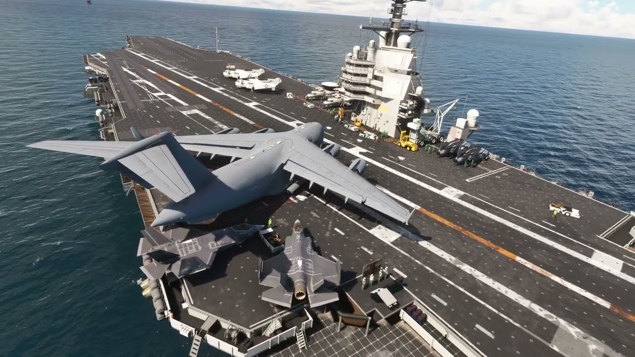 Boeing C-17 Globemaster III Taking Off from an Aircraft Carrier – A Remarkable Aviation Moment