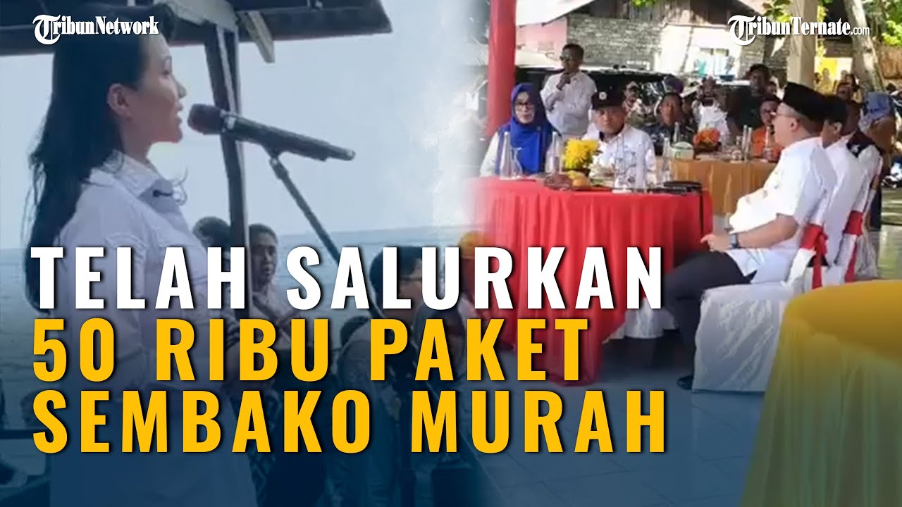 Gubernur Malut Sherly Laos, Didampingi Wagub Sarbin Sehe Menyerahkan 10 ribu Paket Bantuan Sosial