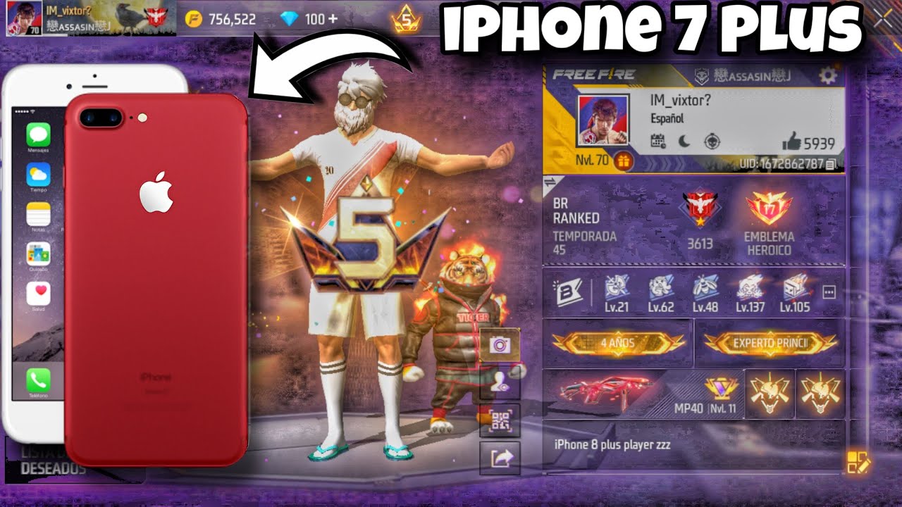 A si corre el iPhone 7 Plus en Free Fire en pleno 2025 - Tiene Lag?