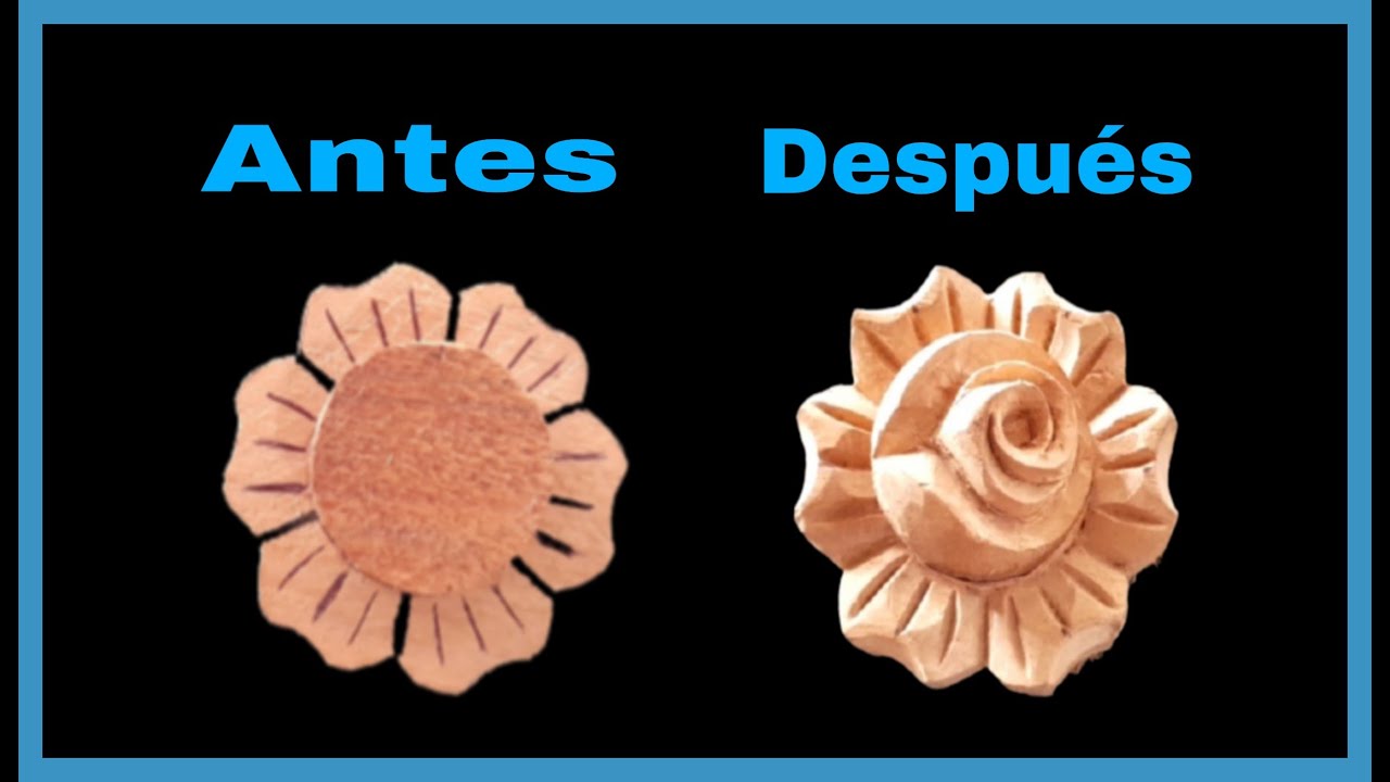 Como tallar una rosa en madera a mano | Rosa de madera tallado en alto relieve #1