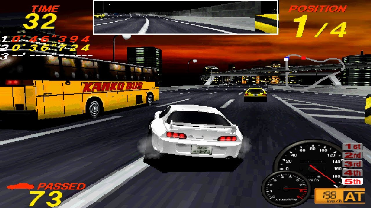 Midnight Run: Road Fighter 2 - Sunset Trial - 1995 Toyota Supra - Full Race