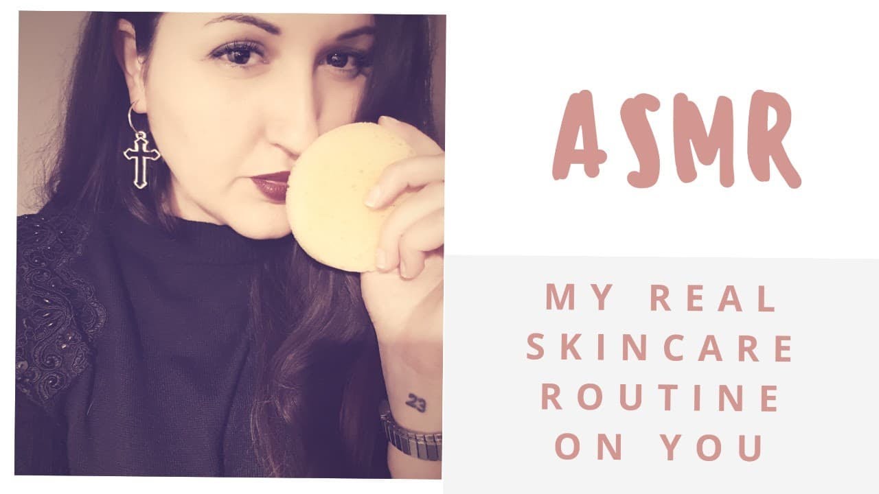 ASMR 🧖🏻‍♀️My real skincare routine on you (role-play)