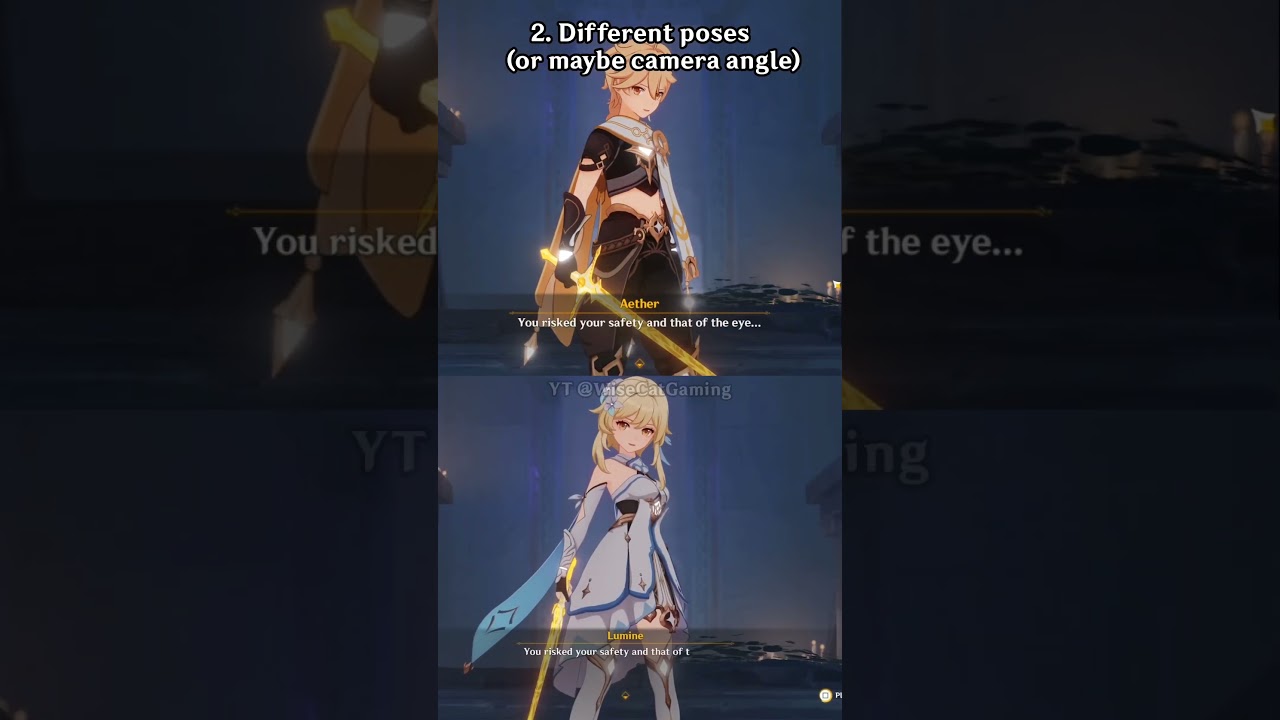 Lumine and Aether's Differences in 4.7 Archon Quest❗#dainsleif #arlecchino #sigewinne