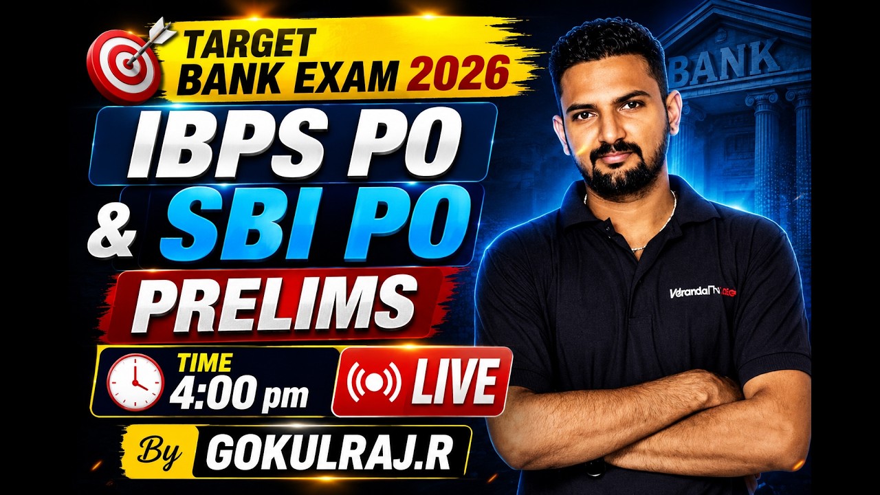 TARGET BANK EXAM | IBPS PO & SBI PO - 2026 | தட்றோம் தூக்றோம் | PRELIMS| BY GOKULRAJ R