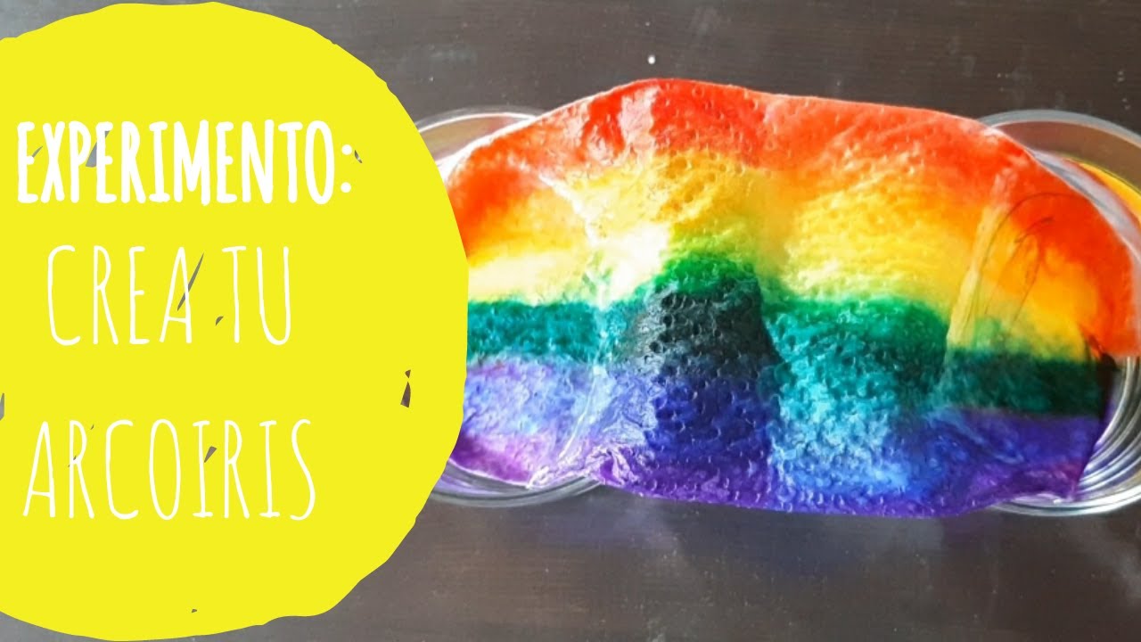 CREA TU ARCOIRIS. ARCOIRIS CON SERVILLETAS. EXPERIMENTO.