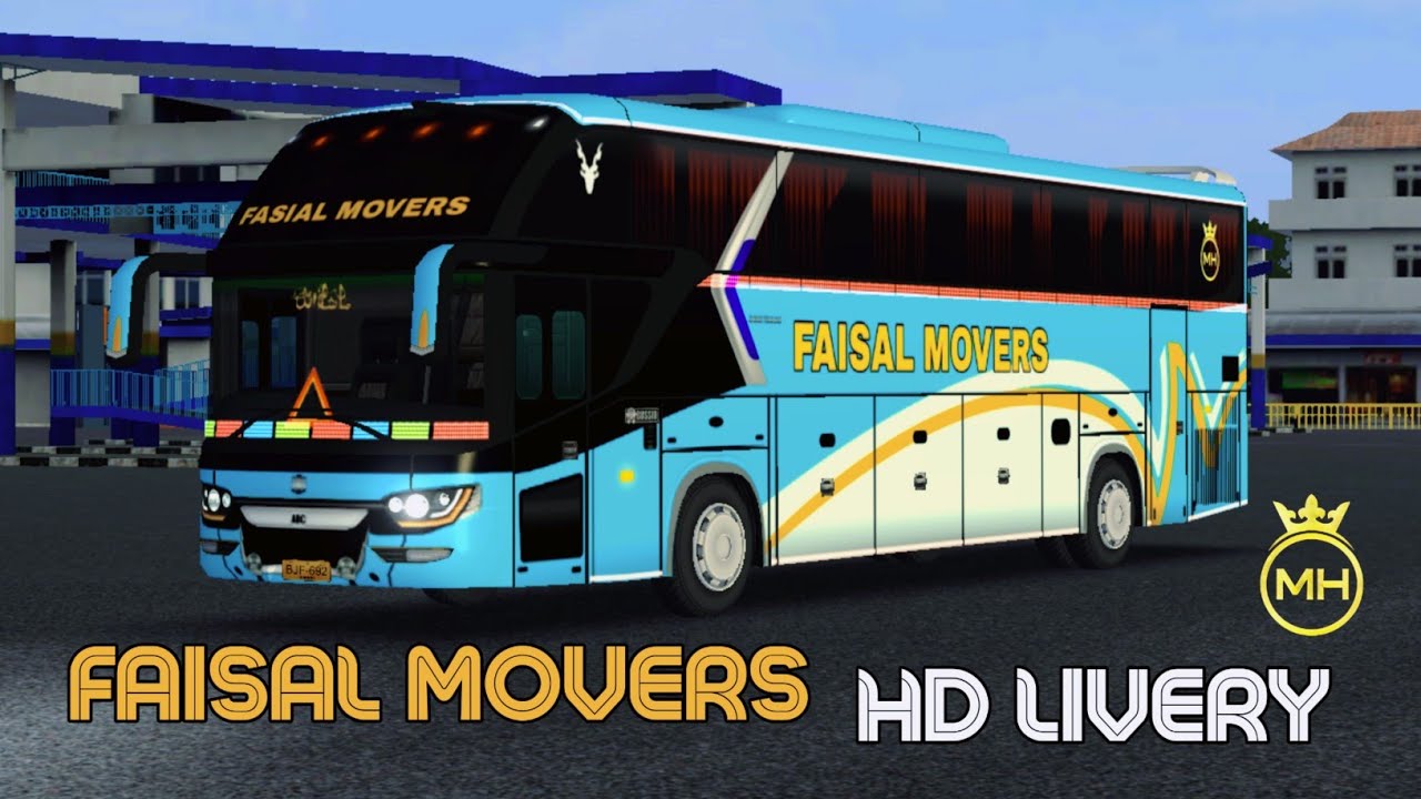 Faisal Movers Zhongtong Bus Livery | Faisal Movers Bus Livery Pakistani Buses Livery |