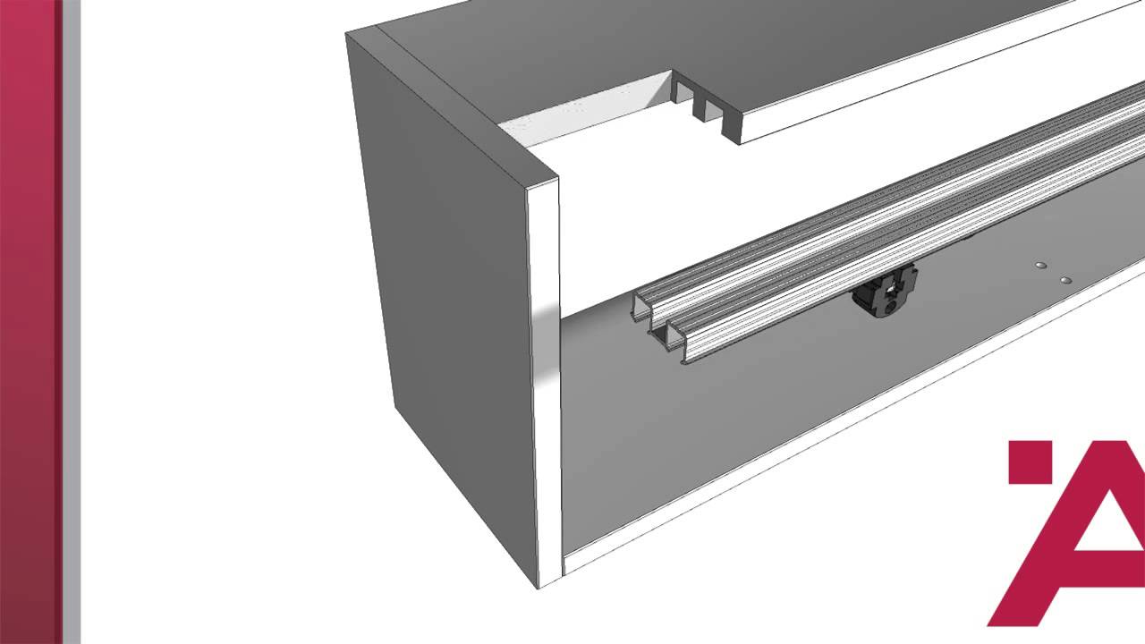 Häfele Slido F-Line21 Installation, sliding door fittings