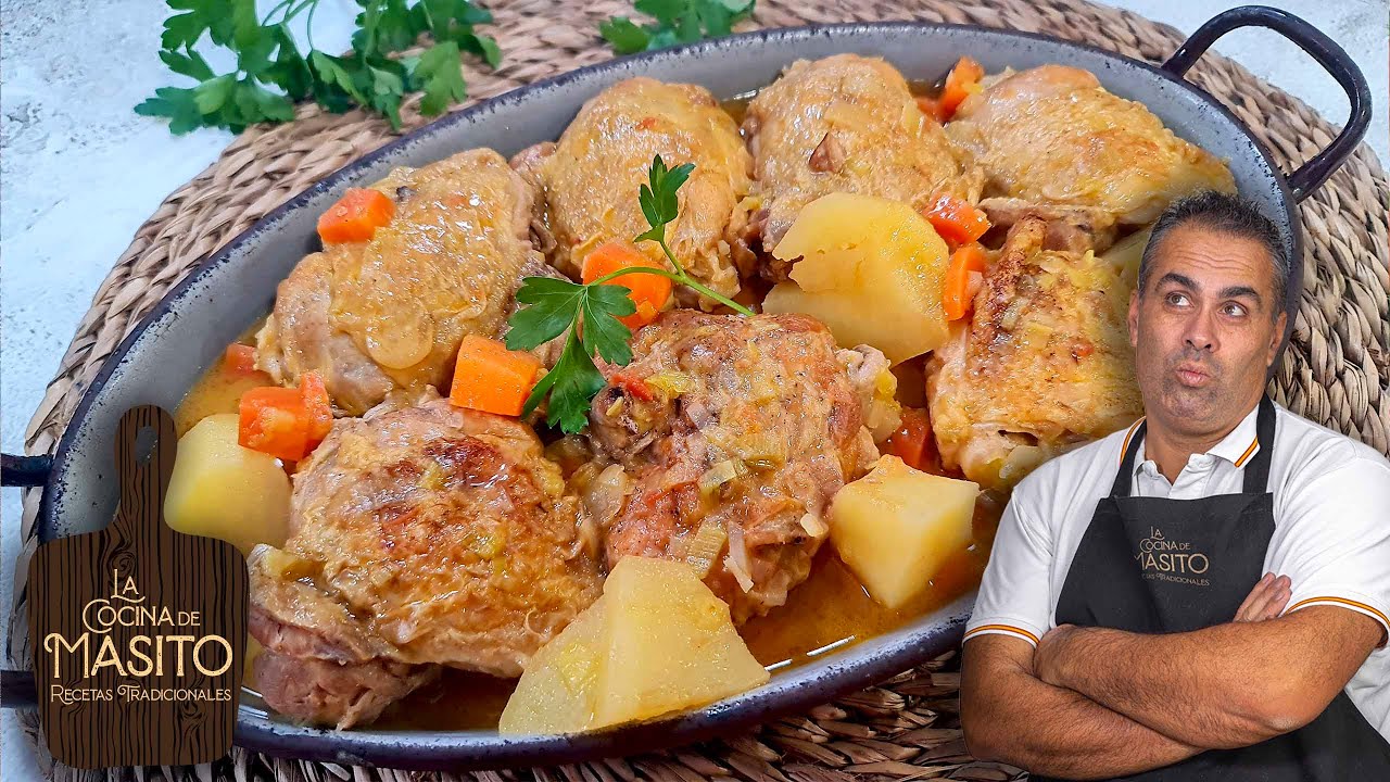 Pollo guisado a la sidra  Receta fácil de pollo en salsa