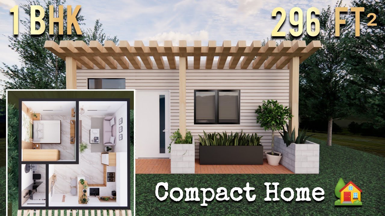 Inside a cozy small house design in a minimal style 😍✨ | 296 ft² ( 5.2×5.2m ) | Full tour 🏠