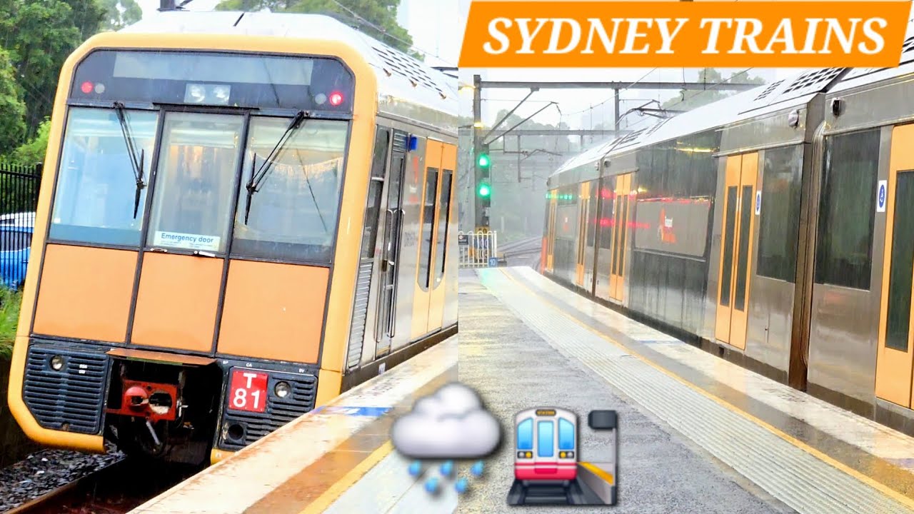 Sydney Trains in a Torrential Downpour | Epic Evening Rail Action