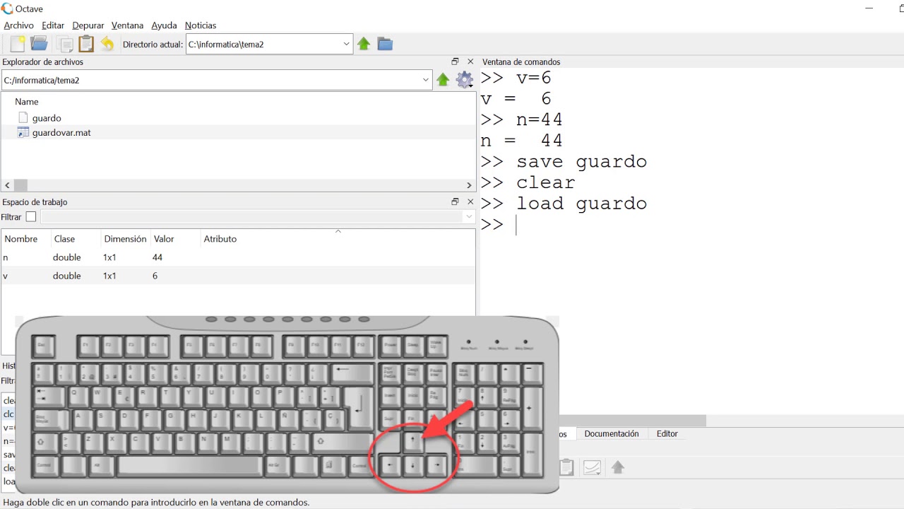 Programación con Matlab y Octave: archivos .m y .mat
