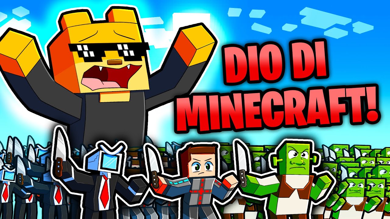 DIVENTO IL DIO DI MINECRAFT E COMANDO 1 MILIONE DI VILLAGER! MARCELLO ESPLODE CON UNA BOMBA GIGANTE!