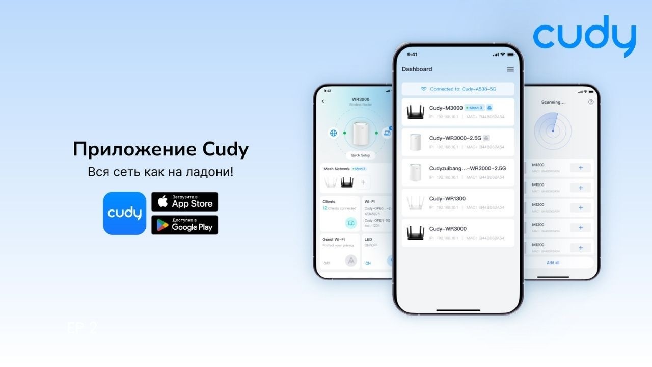 Обзор функционала приложения Cudy