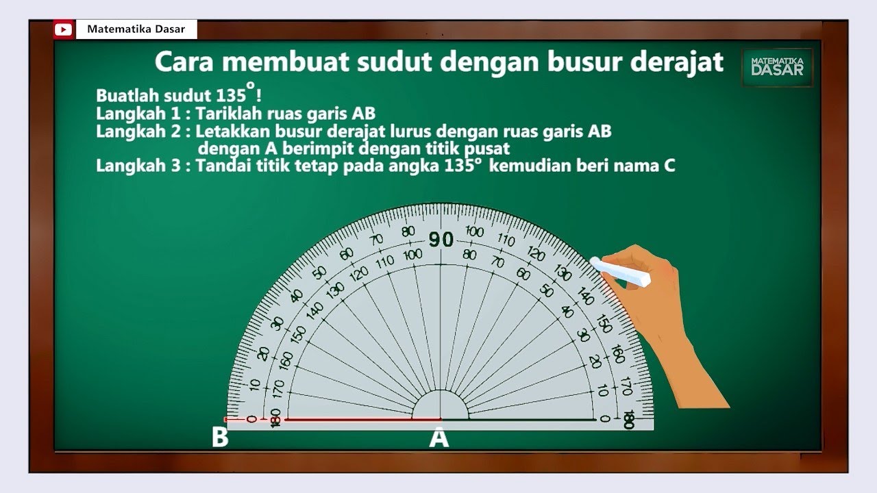 Cara Menggunakan Busur Derajat | Matematika Dasar