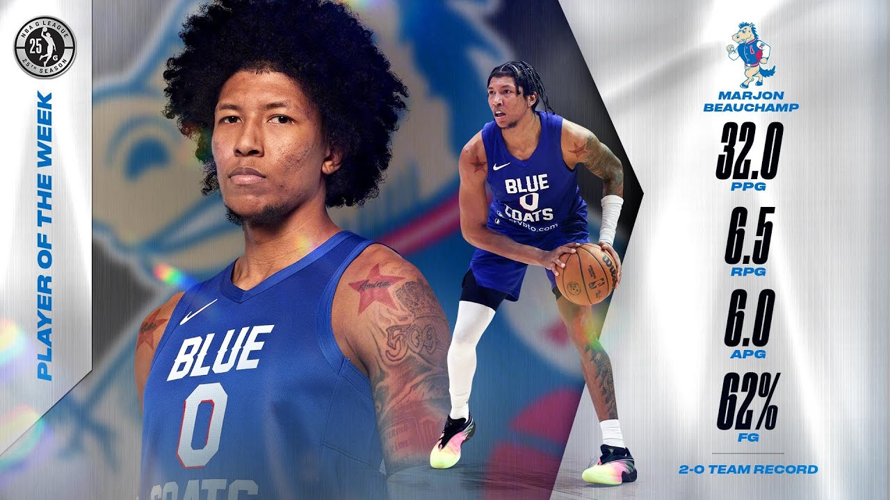 MarJon Beauchamp Named G League's Player Of The Week - March 3