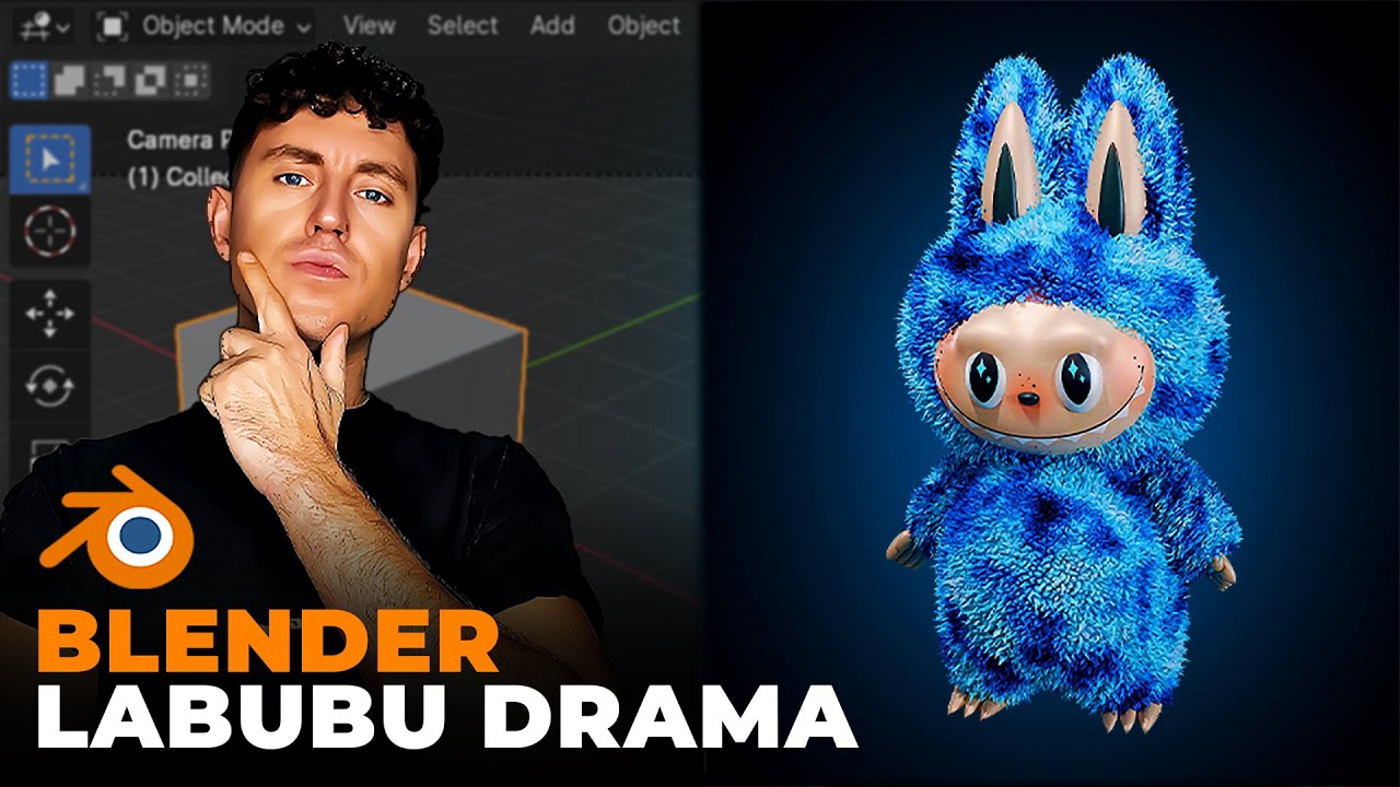 Blender Tutorial: How to Model Labubu (Follower Request 😭)