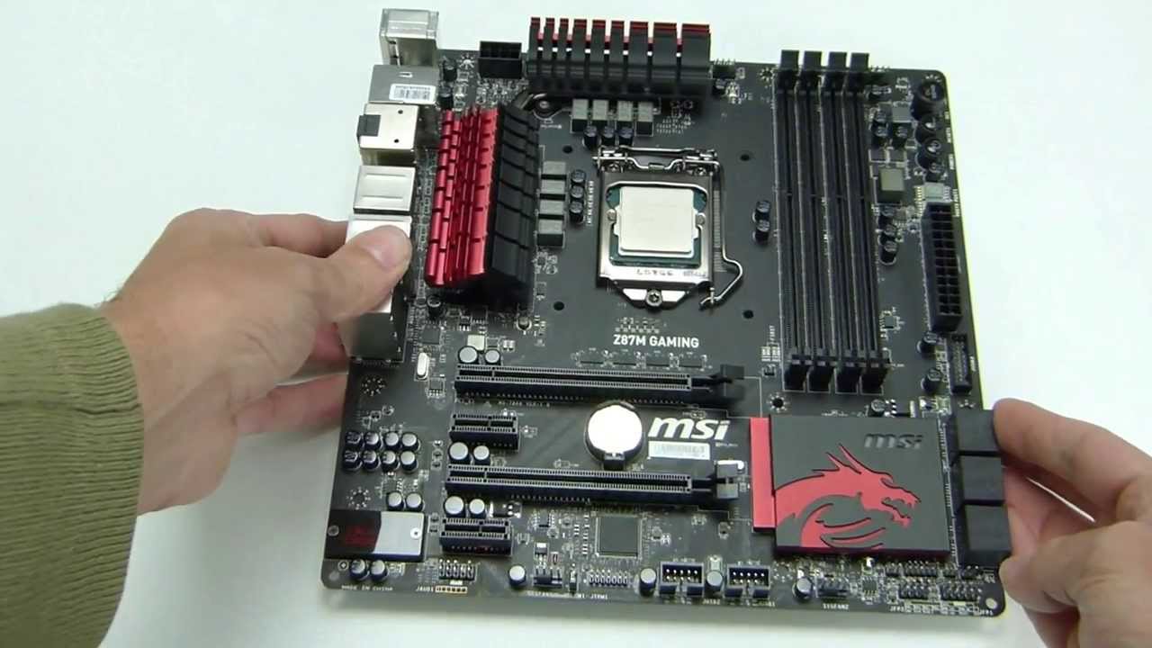 unboxing MSI Z87M Gaming