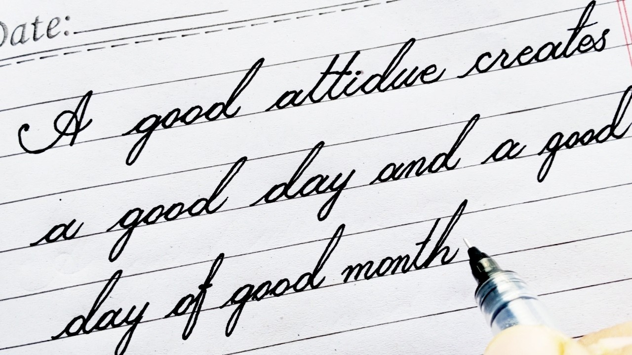 Beautiful Cursive handwriting practice for biggners /learn cursive writing