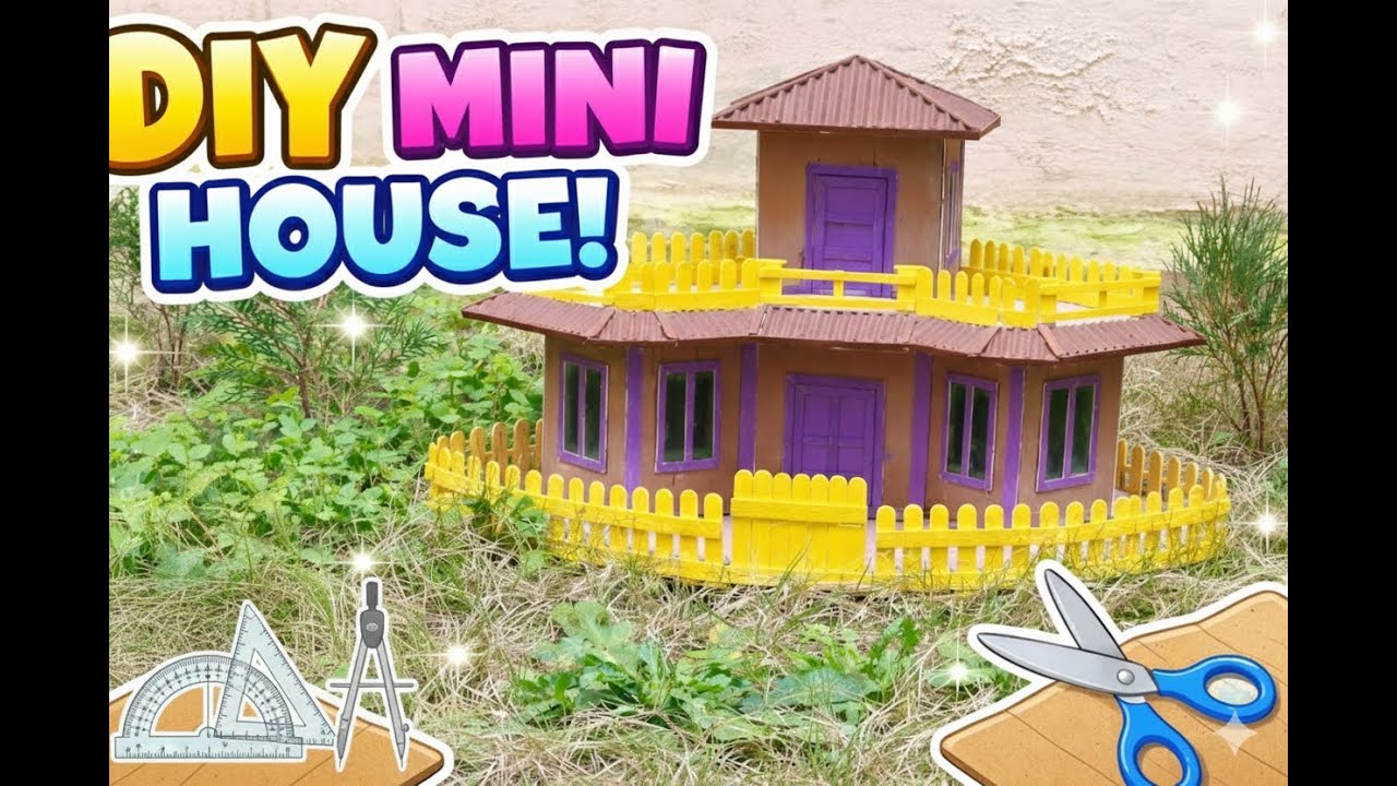 How to make house from card board | DIY | Easy process #diy #cardboard