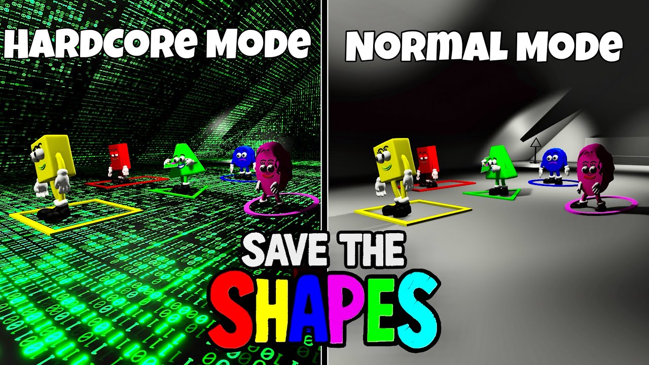Save The Shapes in ROBLOX (Update) -  HACKER & HARDCORE Modes (Roblox Showcase)