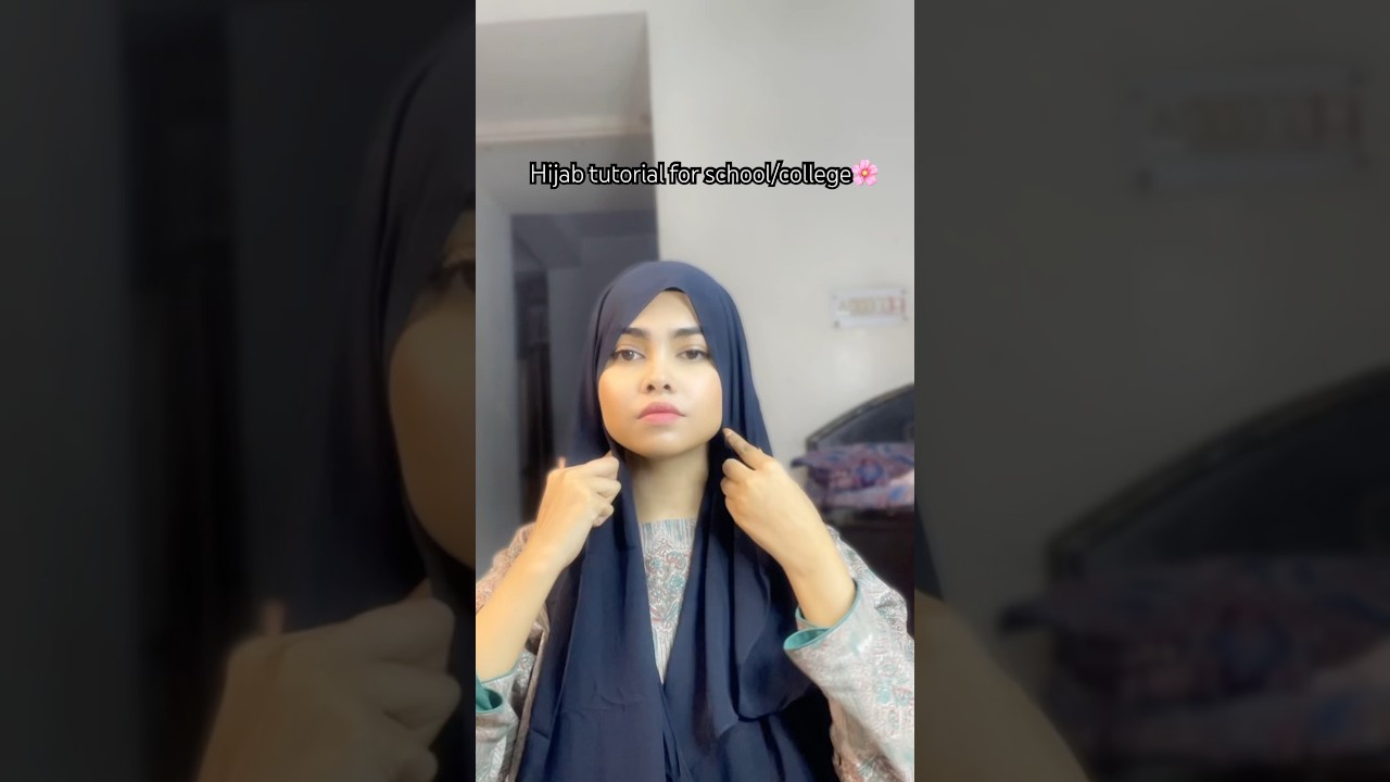 Hijab tutorial for school/college | hijab tutorial without inner cap | #shorts