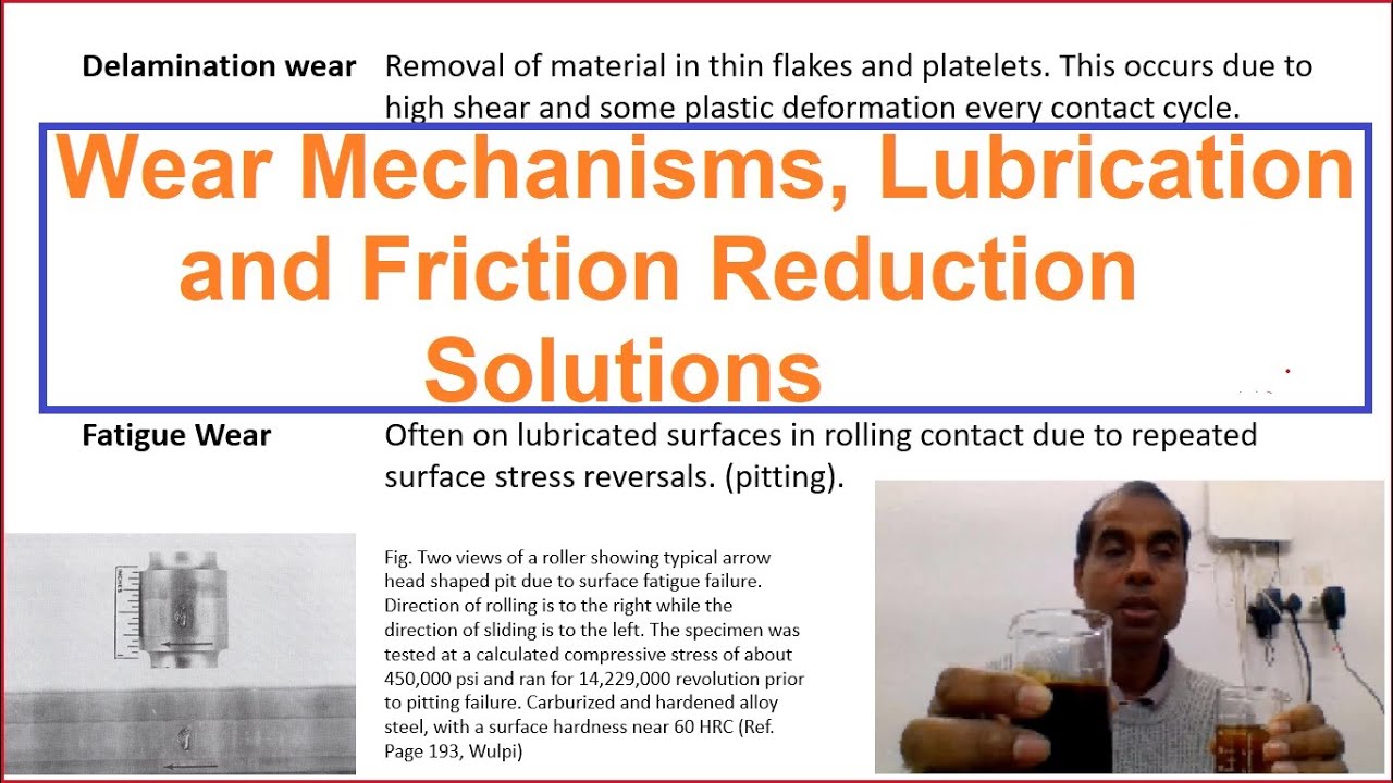 Tribological Systems Design - Lecture 8 - Wear Mechanisms; Lubrication; Friction Reduction Solutions