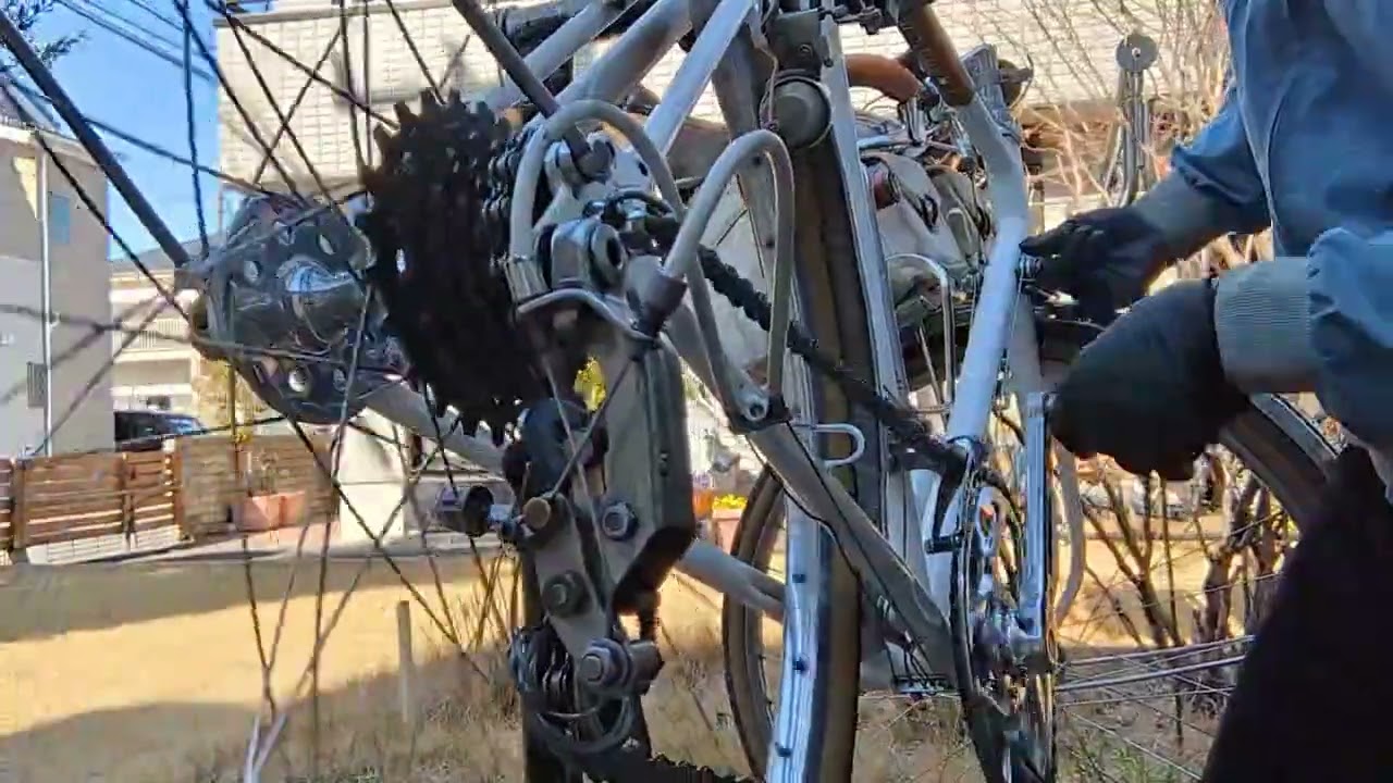 チェーンを張っての動作確認もＯＫです(^_^)/