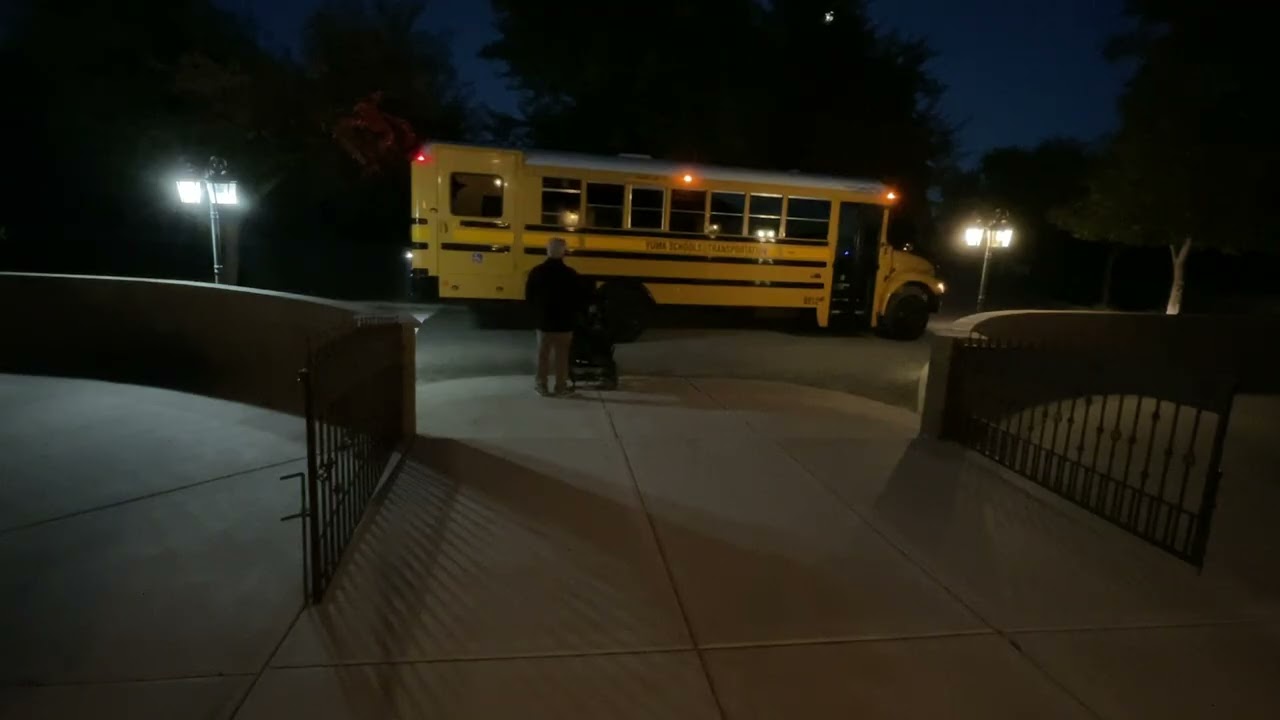 Carter school bus ride “oh no wheelchair needs some work” kinda day. 