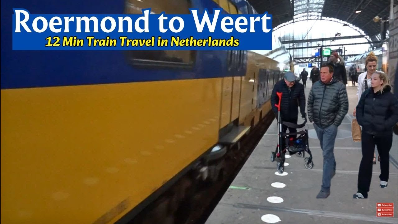 Train travel from Roermond to Weert Netherlands | Scenic Train Journey - 4K HDR