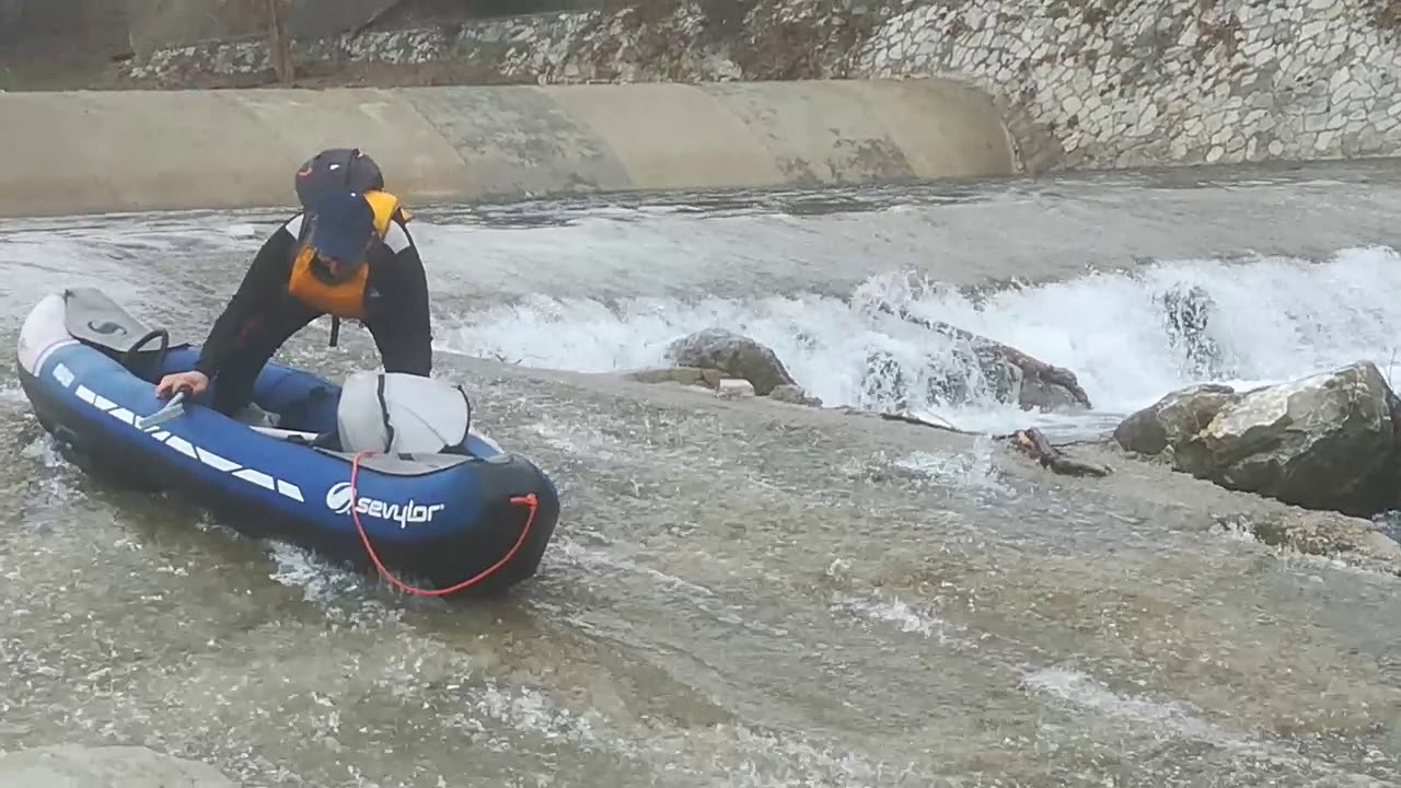 Bisenzio in canoa scivolo stadio