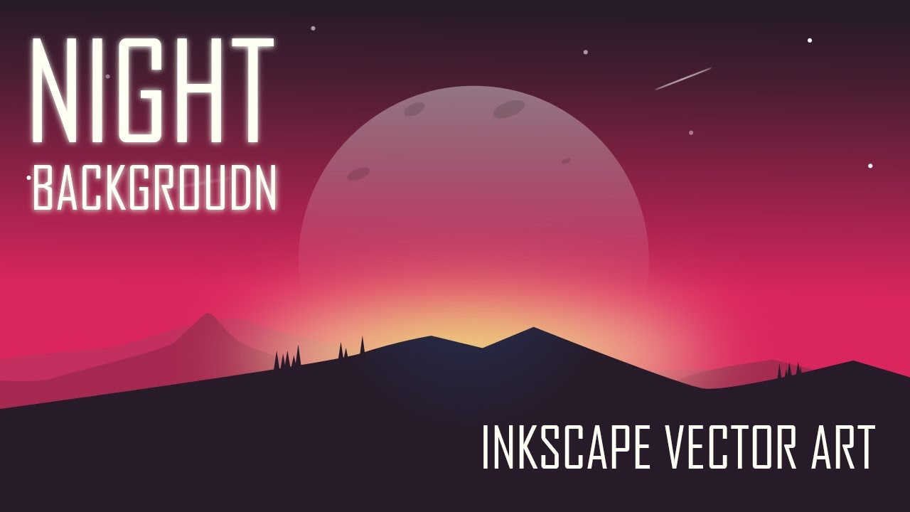 Flat Night 4 BG  - Vector Game Art in Inkscape | MadFireOn |