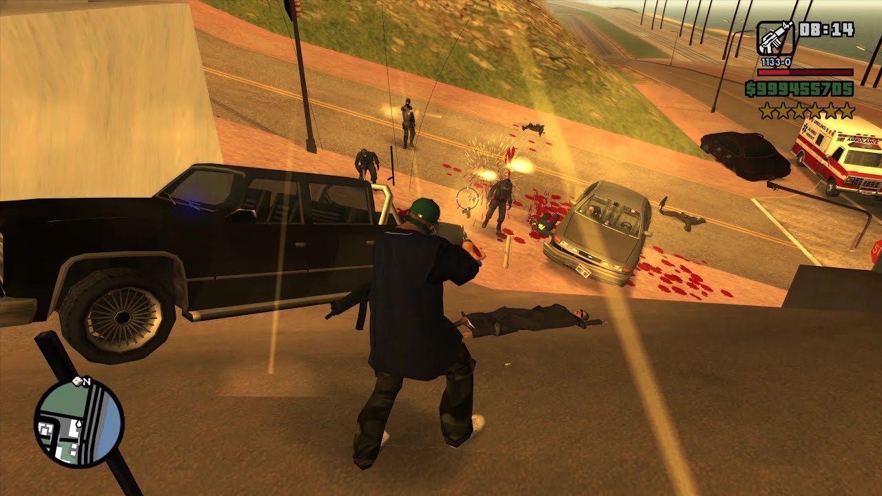 GTA San Andreas - Las Colinas Rampage & Shootout + Six Star Escape