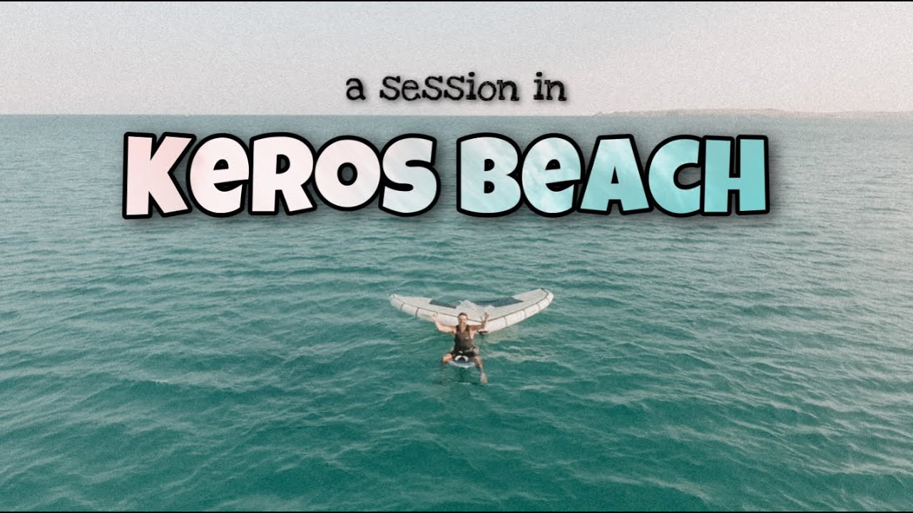 a SESSION in Keros Beach // Wingfoiling Greece