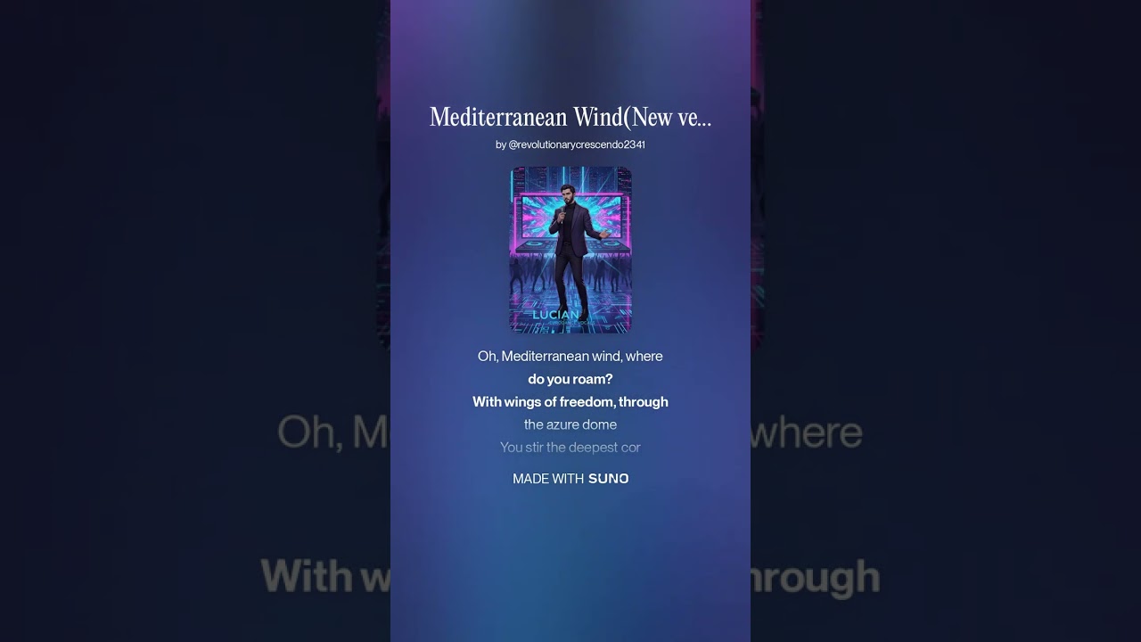 Mediterranean WindNew version#haveitoldyoulatelythatiloveyou#italoDisco#DEBUT-SIGNGLE#LUCLAN#music
