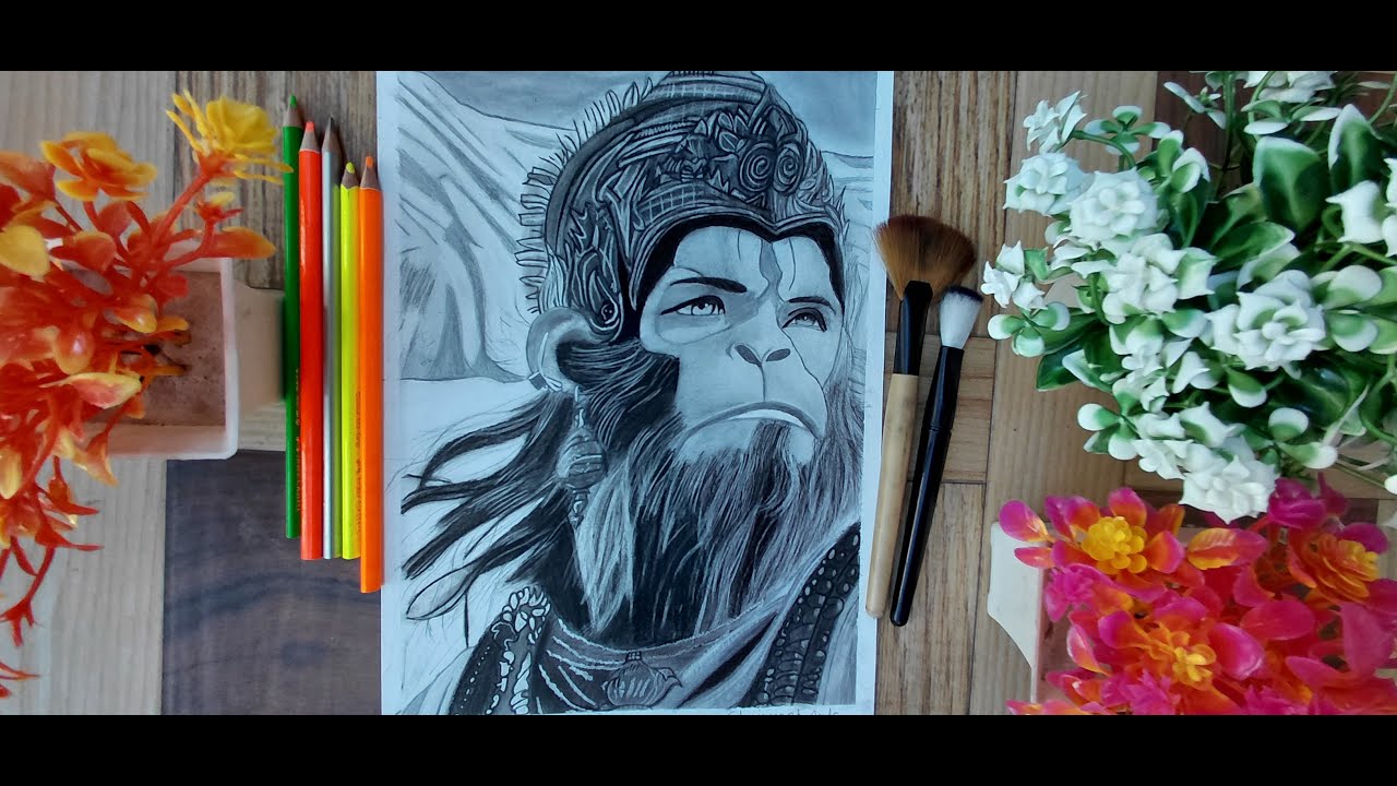 Hanuman Ji Drawing ✍️ First-ever Hanuman Ji Drawing in YouTube history 🙏