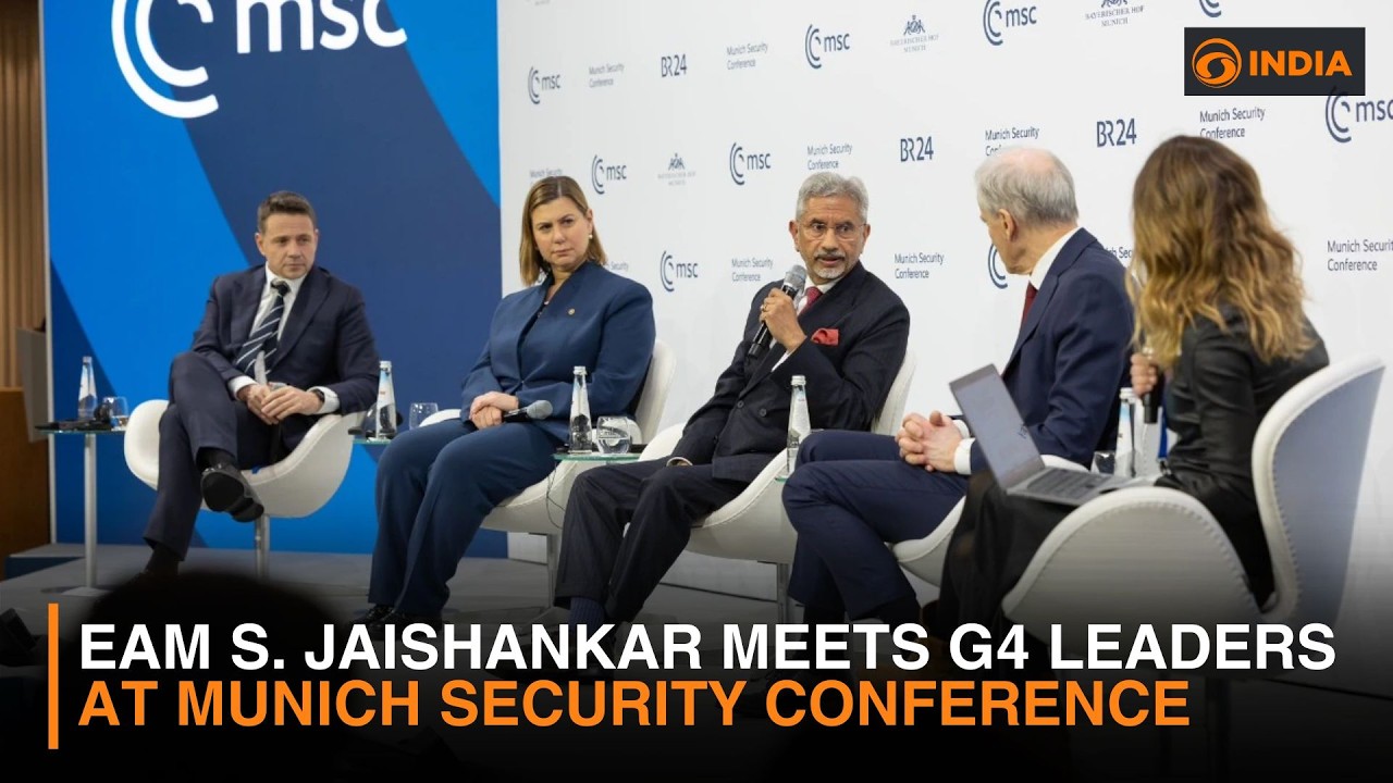 EAM S. Jaishankar meets G4 leaders at Munich Security Conference & more news | DD India live | 12 PM